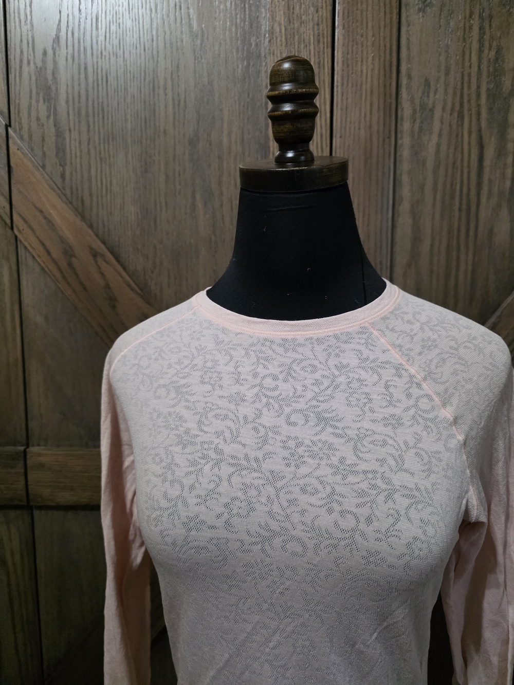 Smartwool Lace Pale Pink Long-Sleeve Crew - Picture 2 of 3